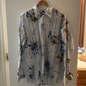 A Haupt, unique style button-up shirt size medium